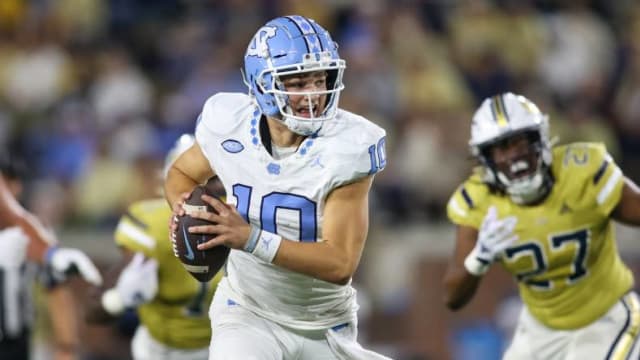 North Carolina quarterback Drake Maye